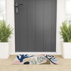Sea Life Abstract Coral and Seashells Ocean Coastal  Blue Art Painting Welcome Mat Gallery Image 3
