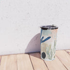 Sea Life Abstract Coral and Seashells Ocean Coastal  Blue Art Painting Travel Mug Gallery Image 4
