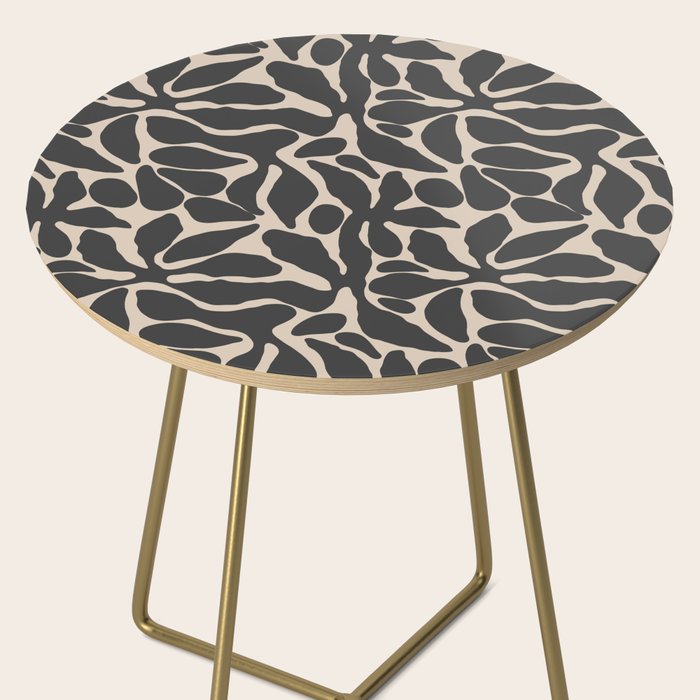 Abstract vintage flower art pattern Side Table Gallery Image 2