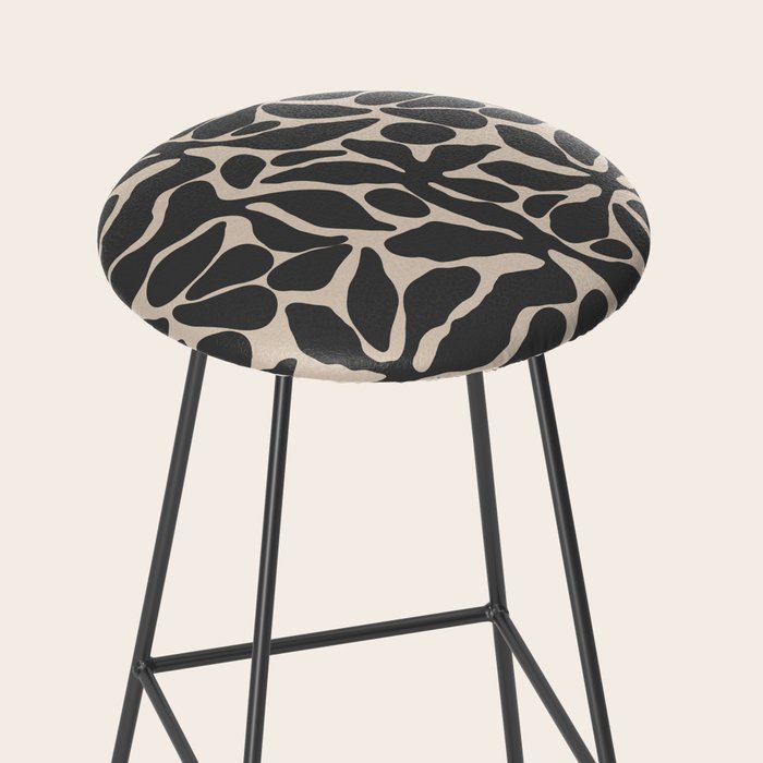 Abstract vintage flower art pattern Stool Gallery Image 2