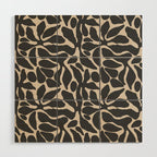Abstract vintage flower art pattern Wood Wall Art Gallery Image 1