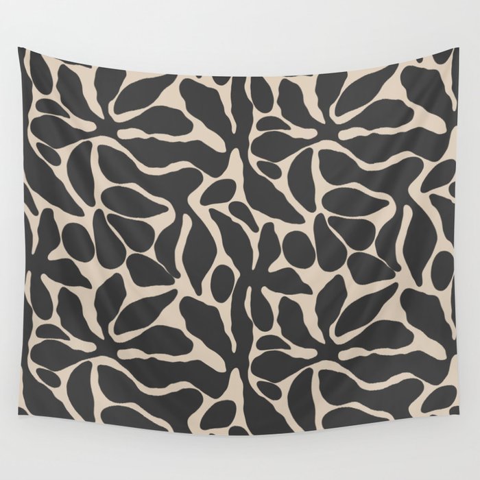 Abstract vintage flower art pattern Wall Tapestry Gallery Image 1