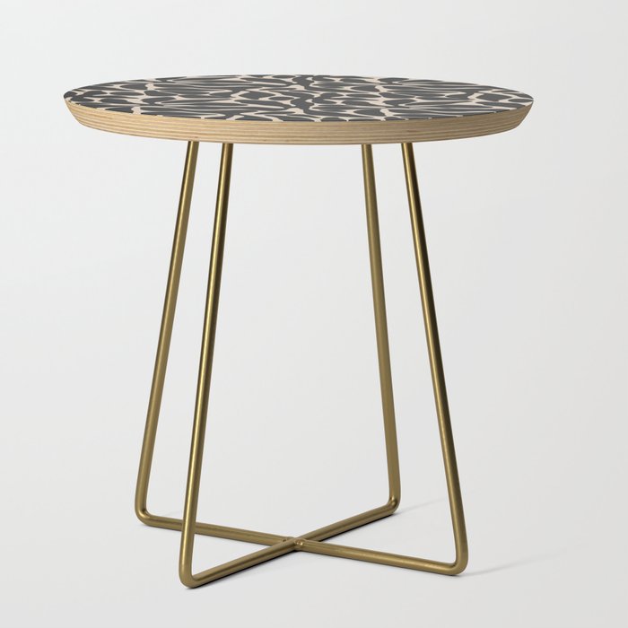 Abstract vintage flower art pattern Side Table Gallery Image 1
