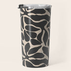 Abstract vintage flower art pattern Travel Mug Gallery Image 3