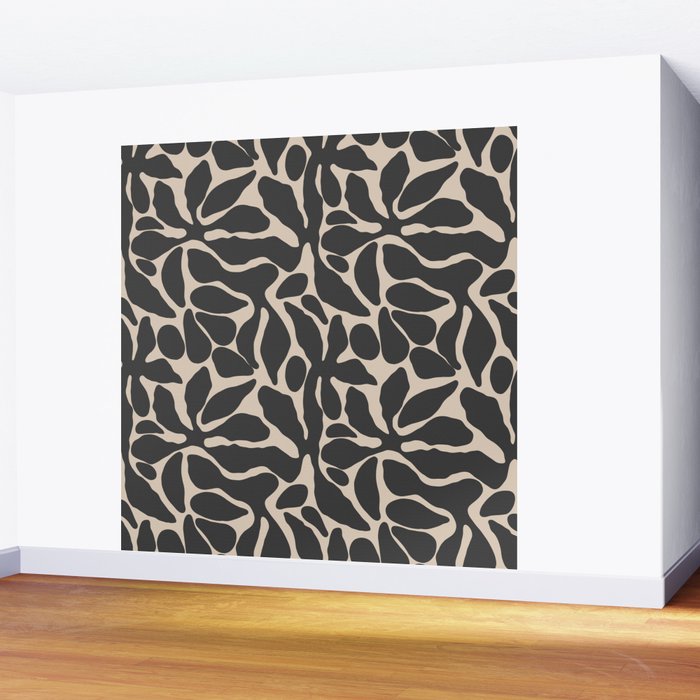 Abstract vintage flower art pattern Wall Mural Gallery Image 2