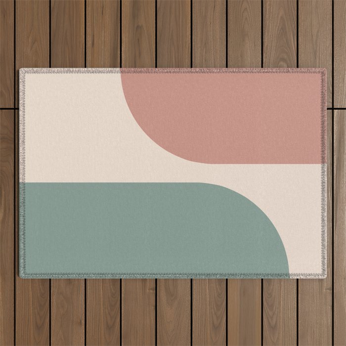 Modern Minimal Arch Abstract LXXVI Outdoor Rug Gallery Image 1