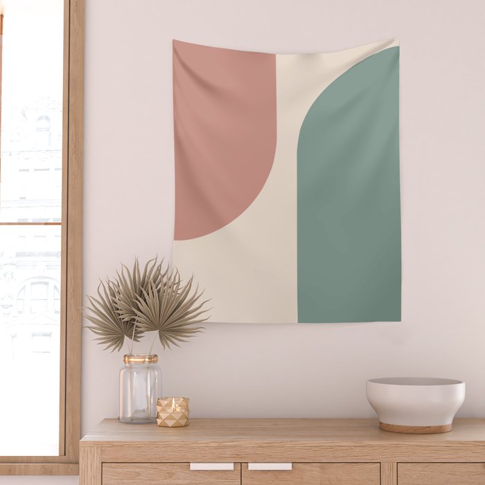 Modern Minimal Arch Abstract LXXVI Wall Tapestry Gallery Image 2