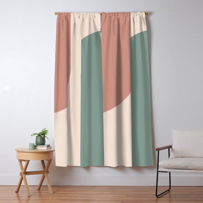 Modern Minimal Arch Abstract LXXVI Window Curtain Gallery Image 5