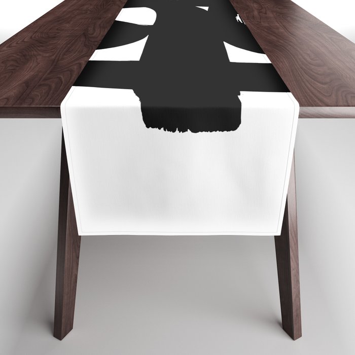 Slithering Ink White Background Table Runner Gallery Image 1