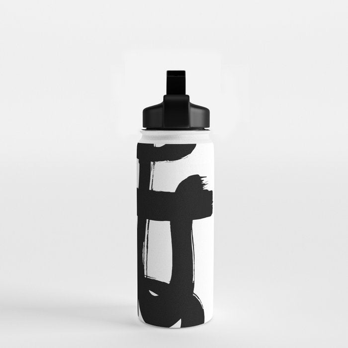 Slithering Ink White Background Water Bottle Gallery Image 2