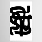Slithering Ink White Background Tablecloth Gallery Image 2