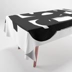 Slithering Ink White Background Tablecloth Gallery Image 1