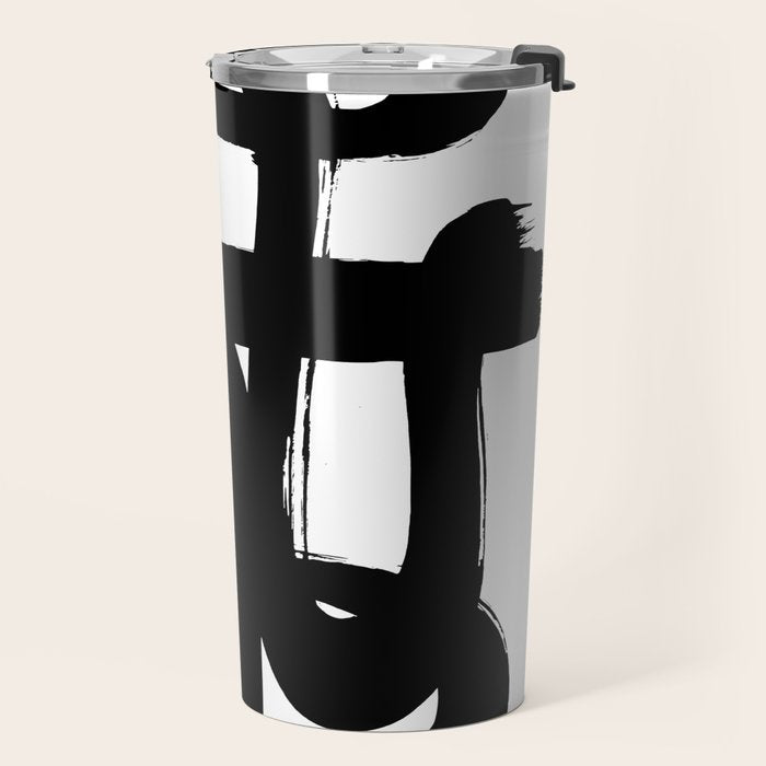 Slithering Ink White Background Travel Mug Gallery Image 2