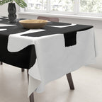 Slithering Ink White Background Tablecloth Gallery Image 3