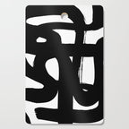Slithering Ink White Background Cutting Board Gallery Image 1