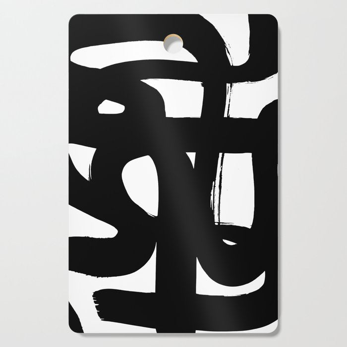 Slithering Ink White Background Cutting Board Gallery Image 1