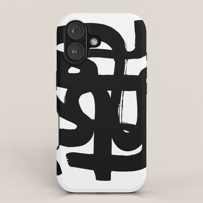 Slithering Ink White Background iPhone Case Gallery Image 1