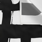 Slithering Ink White Background Wall Tapestry Gallery Image 3