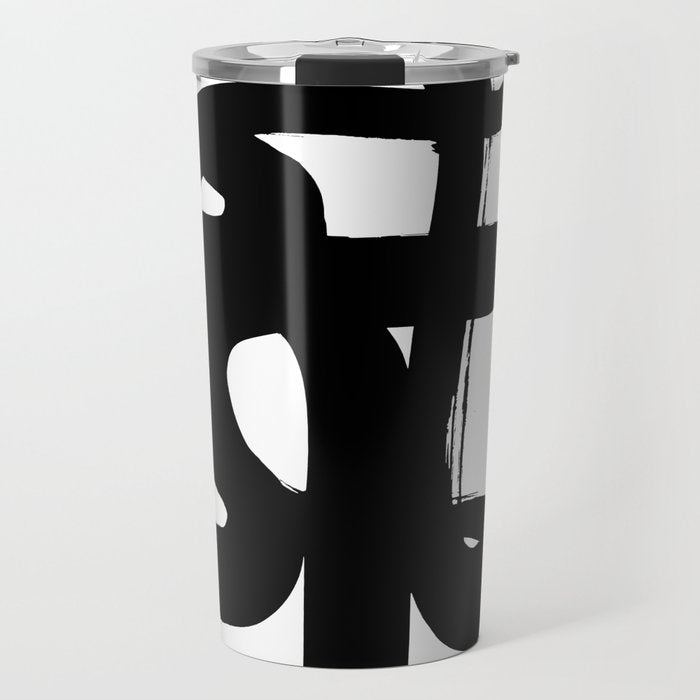 Slithering Ink White Background Travel Mug Gallery Image 1