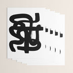 Slithering Ink White Background Wrapping Paper Gallery Image 3