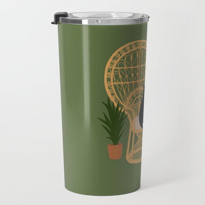 Hidden cat 51 private forest reading area rattan chair Travel Mug Gallery Image 3