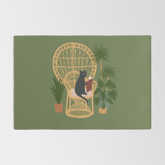 Hidden cat 51 private forest reading area rattan chair Rug Gallery Image 2