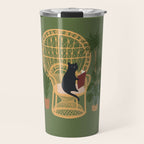Hidden cat 51 private forest reading area rattan chair Travel Mug Gallery Image 1
