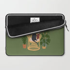 Hidden cat 51 private forest reading area rattan chair Laptop Sleeve Gallery Image 2