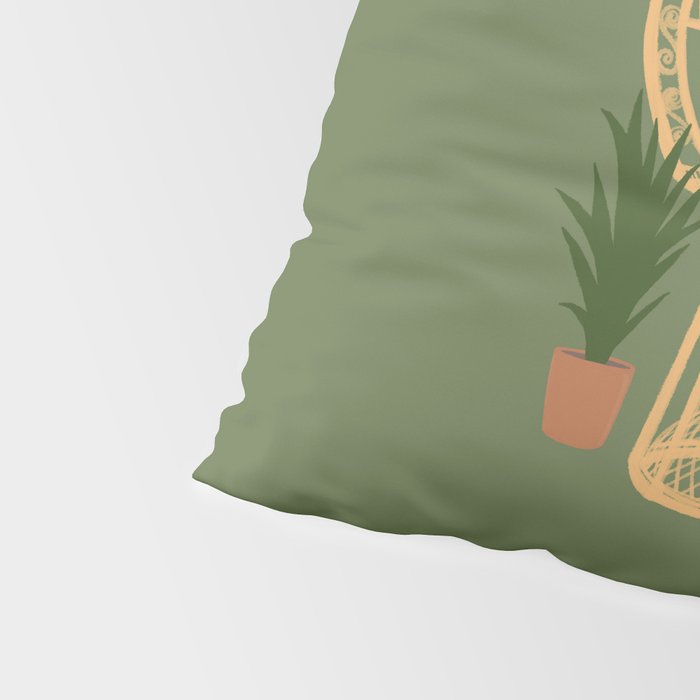 Hidden cat 51 private forest reading area rattan chair Pillow Sham Gallery Image 4