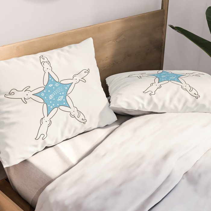 Rabbit Star Pillow Sham Gallery Image 2