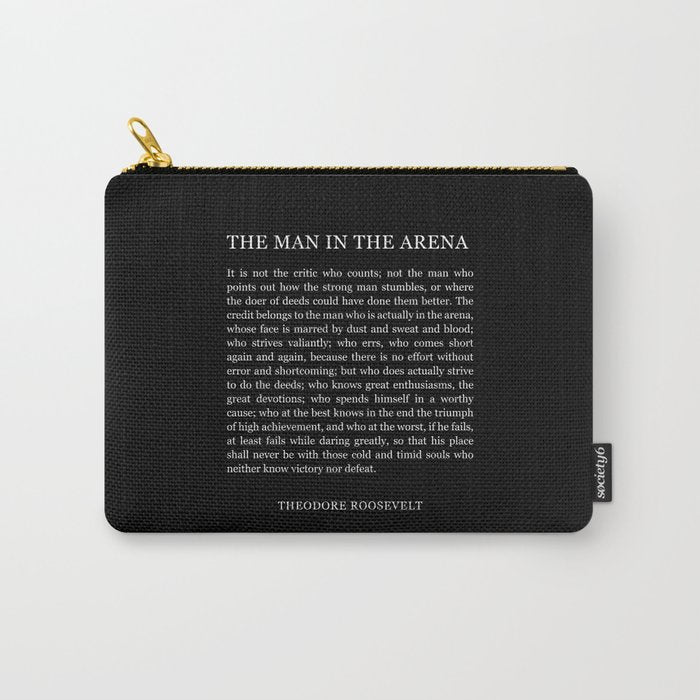 The-Man-In-The-Arena Carry All Pouch Gallery Image 1