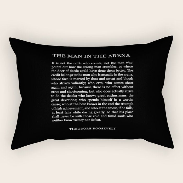 The-Man-In-The-Arena Rectangular Pillow Gallery Image 1