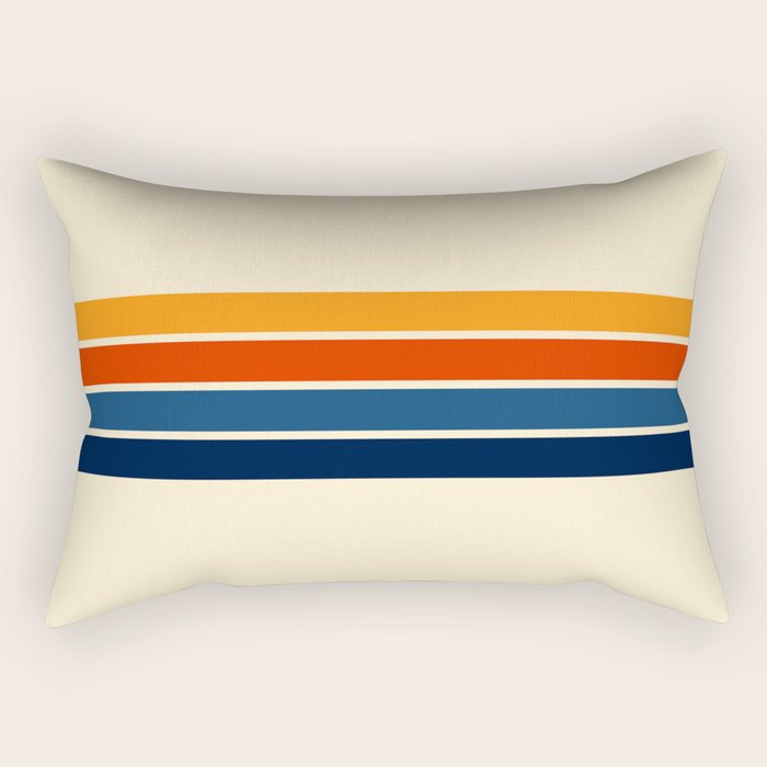 Classic Retro Stripes Rectangular Pillow Gallery Image 1