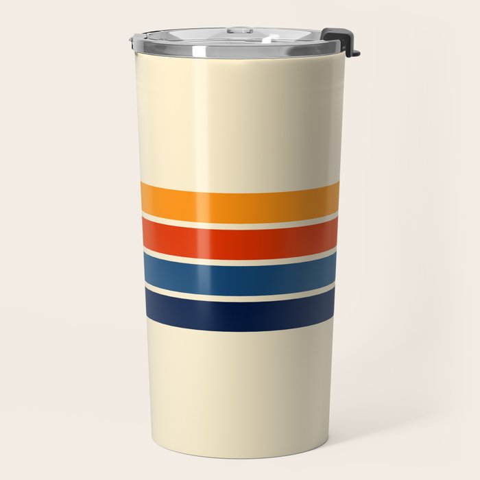 Classic Retro Stripes Travel Mug Gallery Image 2