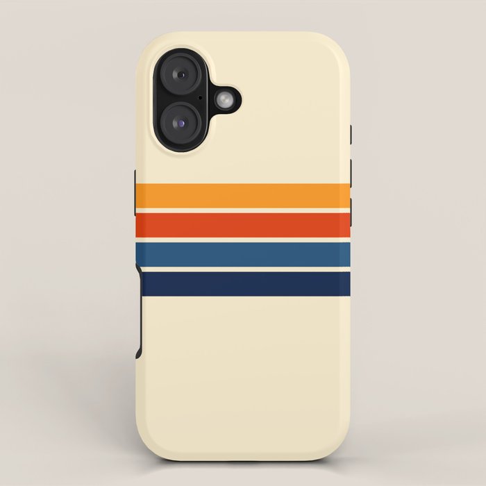 Classic Retro Stripes iPhone Case Gallery Image 1