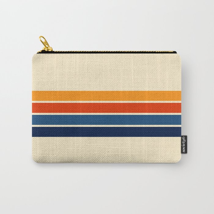Classic Retro Stripes Carry All Pouch