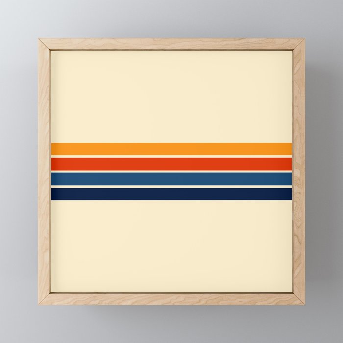 Classic Retro Stripes Mini Art Print Gallery Image 1