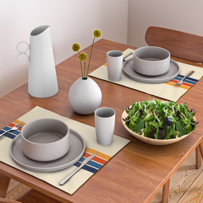 Classic Retro Stripes Placemat Gallery Image 2