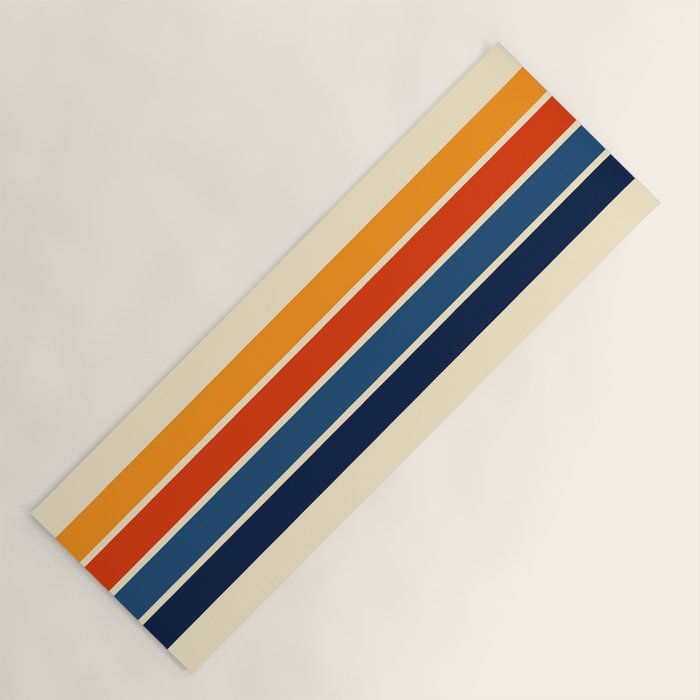Classic Retro Stripes Yoga Mat Gallery Image 1