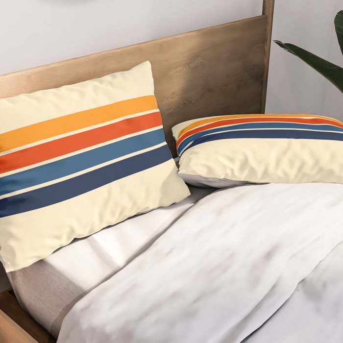 Classic Retro Stripes Pillow Sham Gallery Image 2