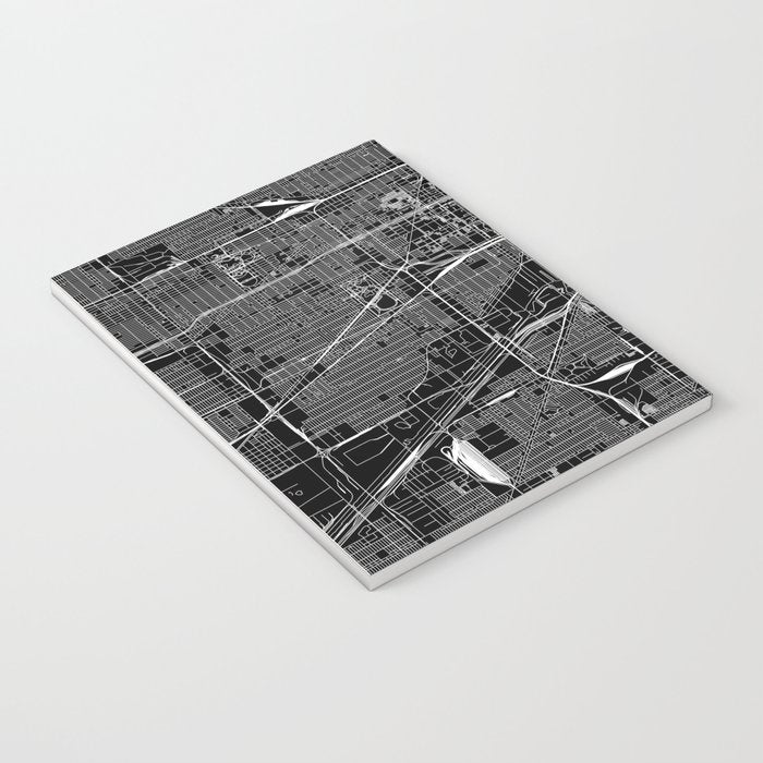Chicago Black Map Notebook Gallery Image 3