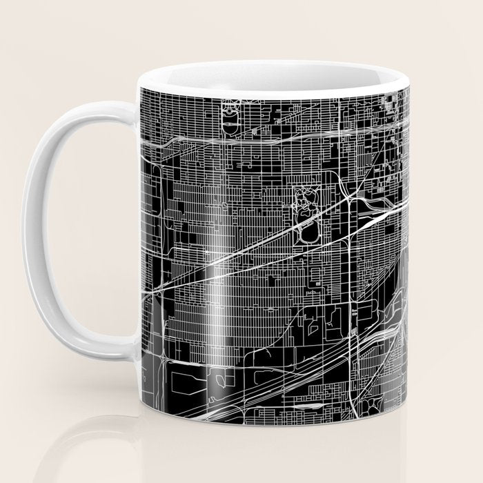 Chicago Black Map Coffee Mug Gallery Image 3