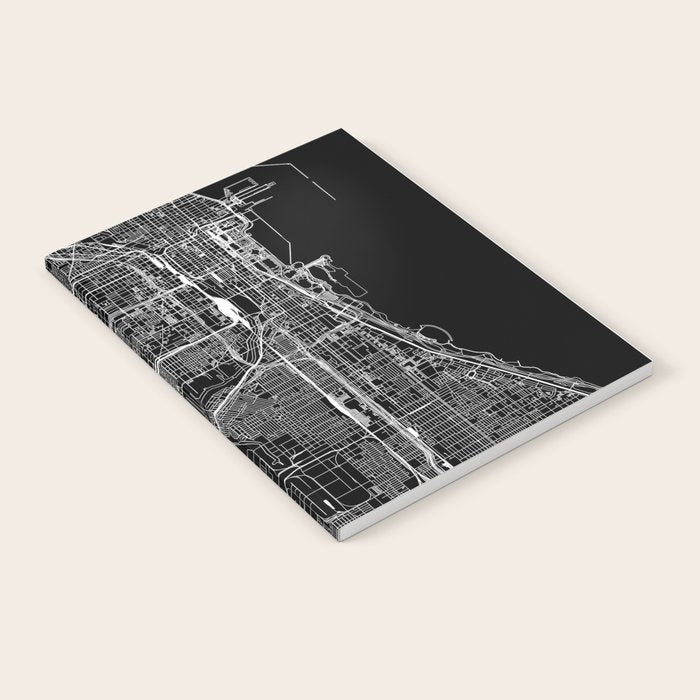 Chicago Black Map Notebook Gallery Image 2
