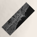 Chicago Black Map Yoga Mat Gallery Image 1