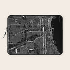 Chicago Black Map Laptop Sleeve Gallery Image 1