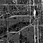 Chicago Black Map Coffee Mug Gallery Image 2