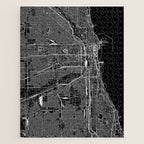 Chicago Black Map Jigsaw Puzzle Gallery Image 1