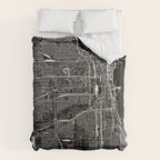 Chicago Black Map Duvet Cover Gallery Image 6