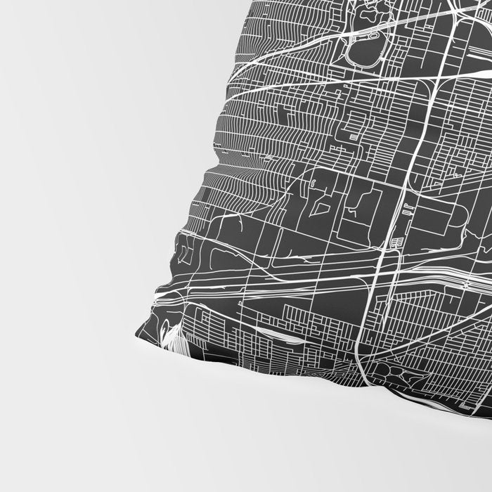 Chicago Black Map Pillow Sham Gallery Image 4