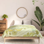 born to wander // retro surf art by surfy birdy Comforter Gallery Image 3